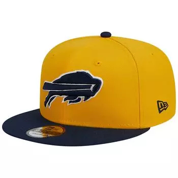 Мужская кепка New Era Gold/темно-синего цвета Buffalo Bills, двухцветная цветовая гамма 9FIFTY Snapback