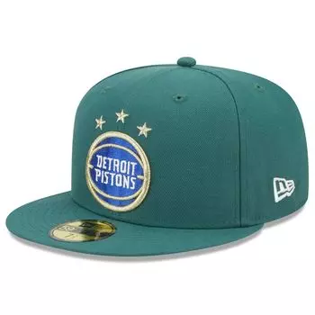 Мужская кепка New Era Green Detroit Pistons 2022/23 City Edition с альтернативным логотипом 59FIFTY.