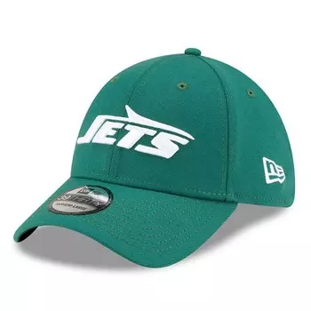 Мужская кепка New Era Green New York Jets NFL Team Classic 39THIRTY Flex Hat, цвет Jet Green