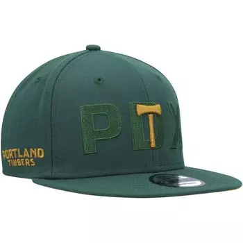 Мужская кепка New Era Green Portland Timbers Kick Off 9FIFTY Snapback