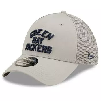 Мужская кепка New Era Grey Green Bay Packers Team Neo 39THIRTY Flex Hat