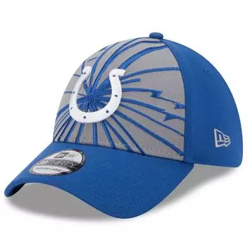 Мужская кепка New Era Grey/Royal Indianapolis Colts Shattered 39THIRTY Flex Hat
