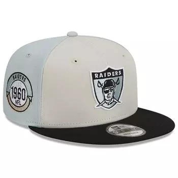 Мужская кепка New Era кремового/черного цвета Las Vegas Raiders 2023 Sideline Historic 9FIFTY Snapback