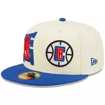 Мужская кепка New Era кремового цвета/Royal LA Clippers 2022 NBA Draft 59FIFTY