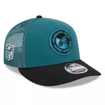 Мужская кепка New Era Midnight Green/Black Philadelphia Eagles 2023 Sideline Low Profile 9FIFTY Snapback Hat