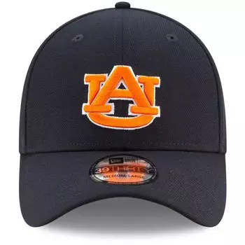 Мужская кепка New Era Navy Auburn Tigers College Classic с логотипом 39THIRTY Flex Hat