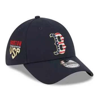 Мужская кепка New Era Navy Boston Red Sox 2023 Четвертое июля 39THIRTY Flex Fit Hat