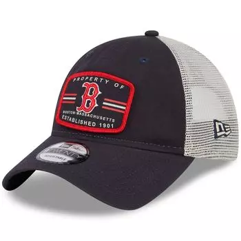 Мужская кепка New Era Navy Boston Red Sox Property Trucker 9TWENTY Snapback