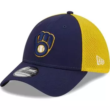 Мужская кепка New Era Navy Milwaukee Brewers Team Neo 39THIRTY Flex Hat
