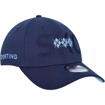 Мужская кепка New Era Navy Sporting Kansas City Kick Off 39THIRTY Flex Hat