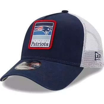 Мужская кепка New Era Navy/White New England Patriots Gradient Trucker 9FORTY Snapback