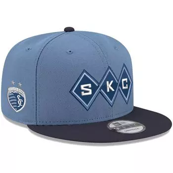 Мужская кепка New Era небесно-голубого цвета Sporting Kansas City с крючком 9FIFTY Snapback