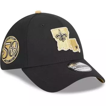 Мужская кепка New Era New Orleans Saints Black Pop 39THIRTY Flex Hat