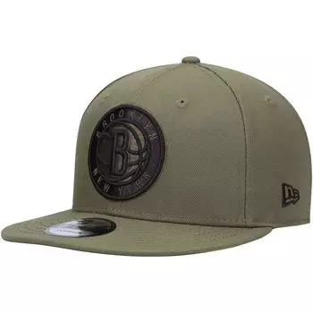 Мужская кепка New Era Olive Brooklyn Nets 9FIFTY Snapback