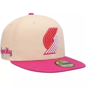 Мужская кепка New Era оранжево-розовая Portland Trail Blazers Passion Mango 59FIFTY