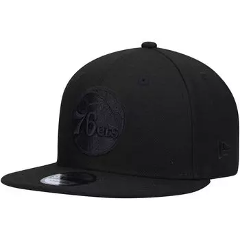 Мужская кепка New Era Philadelphia 76ers Black On Black 9FIFTY Snapback