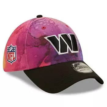 Мужская кепка New Era Pink/Black Washington Commanders 2022 NFL Crucial Catch 39THIRTY Flex Hat