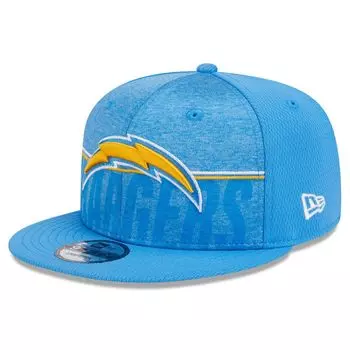 Мужская кепка New Era Powder Blue Los Angeles Chargers 2023, тренировочный лагерь НФЛ 9FIFTY Snapback