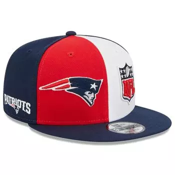 Мужская кепка New Era Red/темно-синяя New England Patriots 2023 Sideline 9FIFTY Snapback Hat