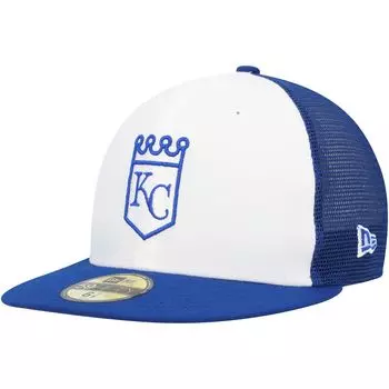 Мужская кепка New Era Royal/белая Kansas City Royals 2023 для тренировок на поле 59FIFTY Облегающая шляпа