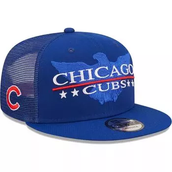 Мужская кепка New Era Royal Chicago Cubs Patriot Trucker 9FIFTY Snapback
