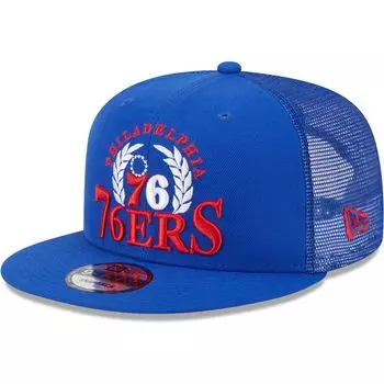 Мужская кепка New Era Royal Philadelphia 76ers Bold Laurels 9FIFTY Snapback