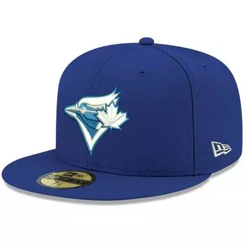 Мужская кепка New Era Royal Toronto Blue Jays с логотипом белая 59FIFTY