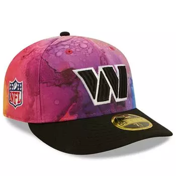 Мужская кепка New Era розового/черного цвета Washington Commanders 2022 NFL Crucial Catch Low Profile 59FIFTY.