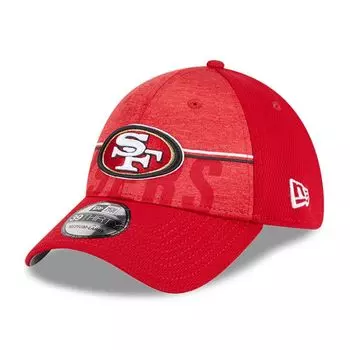 Мужская кепка New Era Scarlet San Francisco 49ers 2023 NFL Training Camp 39THIRTY Flex Fit Hat
