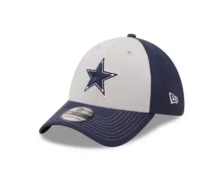 Мужская кепка New Era серая/темно-синяя Dallas Cowboys Classic 39THIRTY Flex Hat