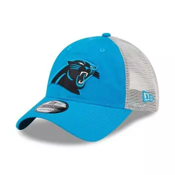 Мужская кепка New Era синяя/натуральная Carolina Panthers Loyal 9TWENTY Trucker Snapback