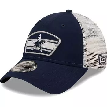 Мужская кепка New Era темно-синего/белого цвета с логотипом Dallas Cowboys Trucker 9FORTY Snapback