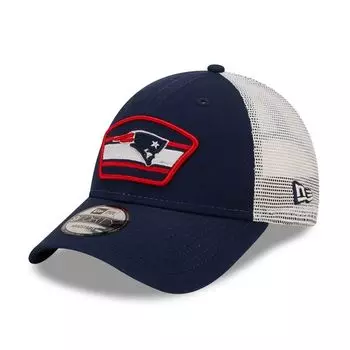 Мужская кепка New Era темно-синего/белого цвета с нашивкой-логотипом New England Patriots Trucker 9FORTY Snapback