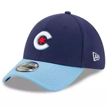 Мужская кепка New Era темно-синяя/голубая Chicago Cubs 2021 City Connect 39THIRTY Flex Hat