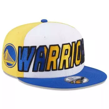 Мужская кепка New Era White/Royal Golden State Warriors Back Half 9FIFTY Snapback