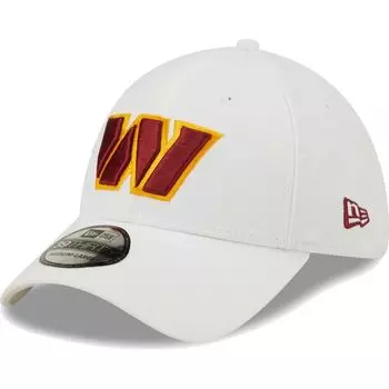 Мужская кепка New Era White Washington Commanders Iced II 39THIRTY Flex Hat