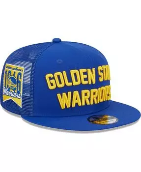 Мужская кепка Royal Golden State Warriors Stacked Script 9FIFTY Trucker Snapback New Era