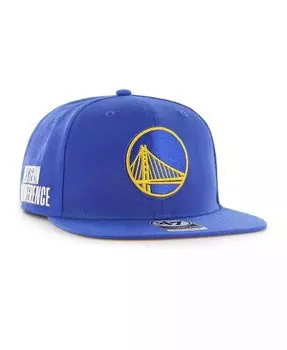 Мужская кепка Royal Golden State Warriors Sure Shot Captain Snapback '47 Brand, синий