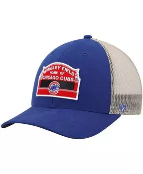 Мужская кепка Royal, натуральный цвет Chicago Cubs Wrigley Field Local Haven Trucker Snapback '47 Brand