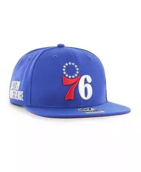 Мужская кепка Royal Philadelphia 76ers Sure Shot Captain Snapback '47 Brand, синий
