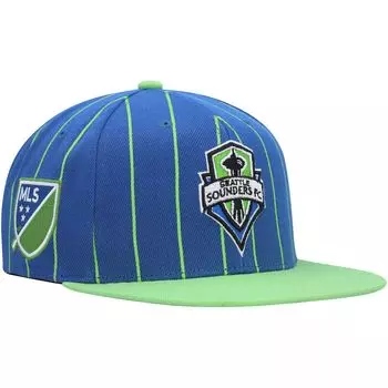 Мужская кепка с булавкой Mitchell & Ness Blue Seattle Sounders FC Team Snapback