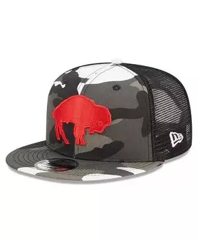Мужская кепка с камуфляжным принтом Buffalo Bills 9Fifty Trucker Snapback New Era, зеленый