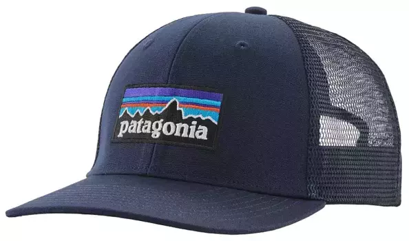 Мужская кепка с логотипом Patagonia P-6 Trucker, цвет New Navy