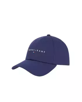 Мужская кепка с вышитым логотипом и изогнутым козырьком Tommy Jeans, тёмно-синий