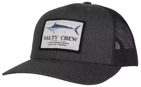 Мужская кепка Salty Crew Marlin Mount Retro Trucker Hat, цвет Dark Heather Gray