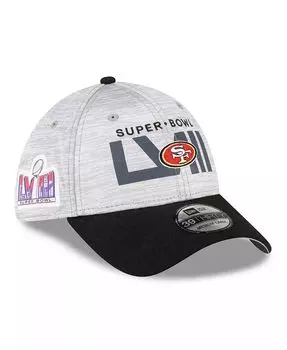 Мужская кепка San Francisco 49ers Super Bowl LVIII 39THIRTY Flex Fit серого цвета, черная New Era, серый
