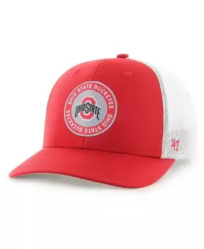 Мужская кепка Scarlet Ohio State Buckeyes представляет гибкую шляпу Trophy '47 Brand