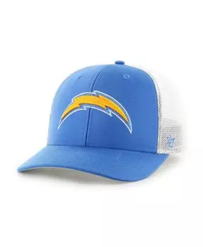 Мужская кепка синего и белого цвета Los Angeles Chargers Trophy Trucker Flex Hat '47 Brand