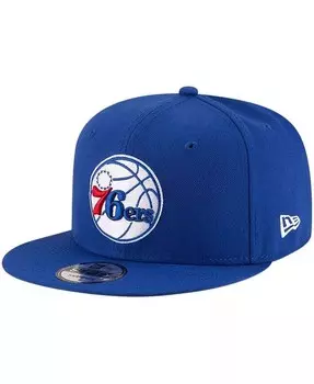 Мужская кепка Snapback 9FIFTY цвета официальной команды Royal Philadelphia 76ers New Era, синий