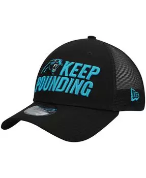 Мужская кепка Snapback Black Carolina Panthers Keep Pounding Trucker 9Forty New Era